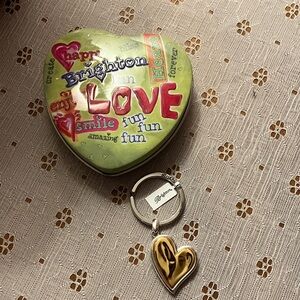 Brighton Love Heart Keychain with Colorful Tin